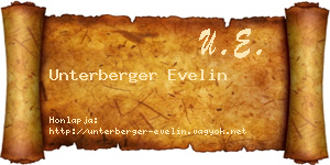 Unterberger Evelin névjegykártya